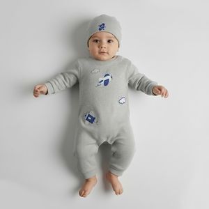 سرهمی نوزادی وان بای وان مدل یونا به همراه کلاه