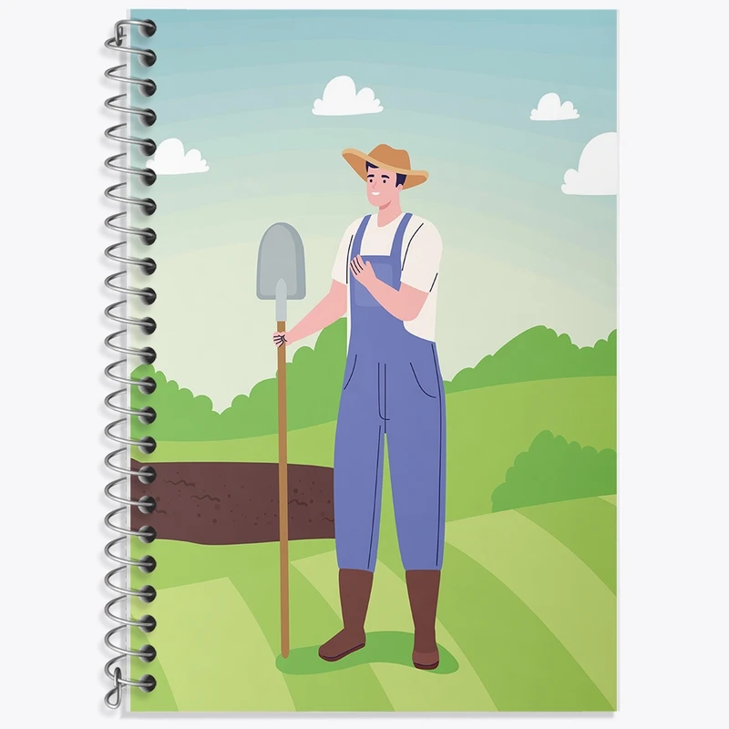 دفتر زبان 50 برگ خندالو مدل سه خط طرح کشاورز کد F1763