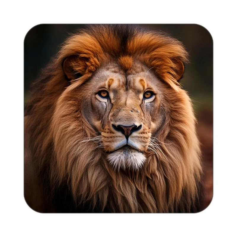 زیر لیوانی کاکتی طرح شیر مدل mp23196