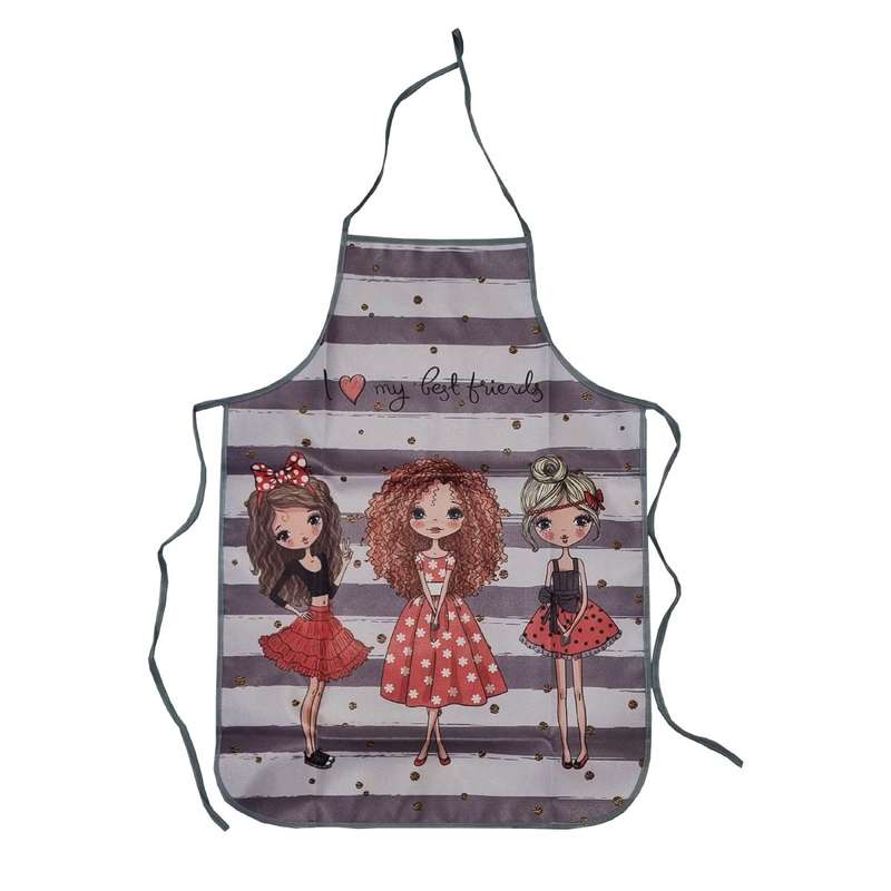 پیش بند آشپزخانه مدل عروسکی طرح دختران زیبا کد 03