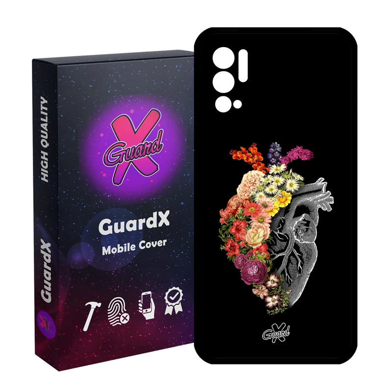 کاور گارد ایکس طرح قلب مدل Glass10216 مناسب برای گوشی موبایل شیائومی Redmi Note 10 5G / Poco M3 Pro