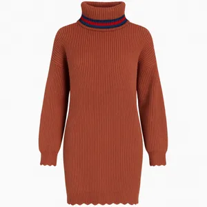 پیراهن بافتنی یقه برگردان زنانه مدل شکلات کد ۷۷