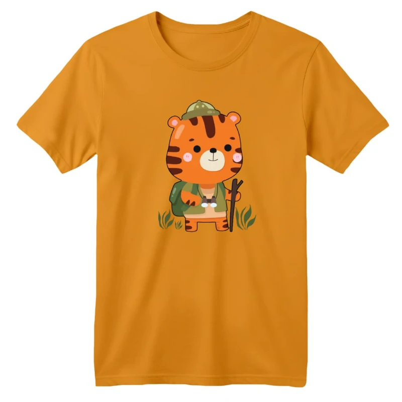 تی شرت آستین کوتاه بچگانه مدل ببر کد ۱۵