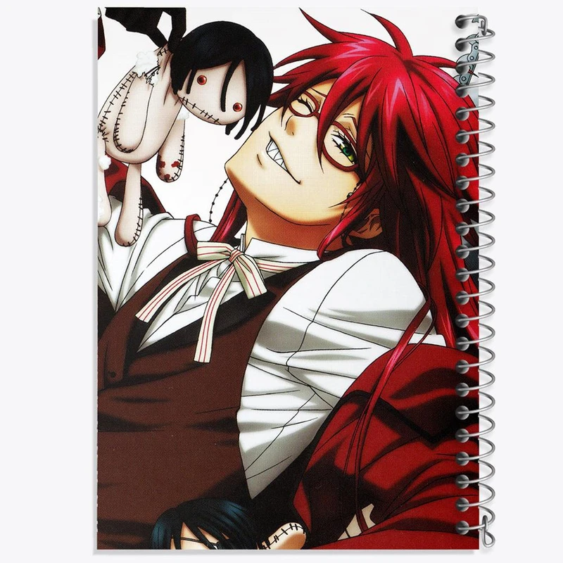 دفتر مشق 50 برگ خندالو مدل گریل انیمه خادم سیاه Black Butler کد 16312