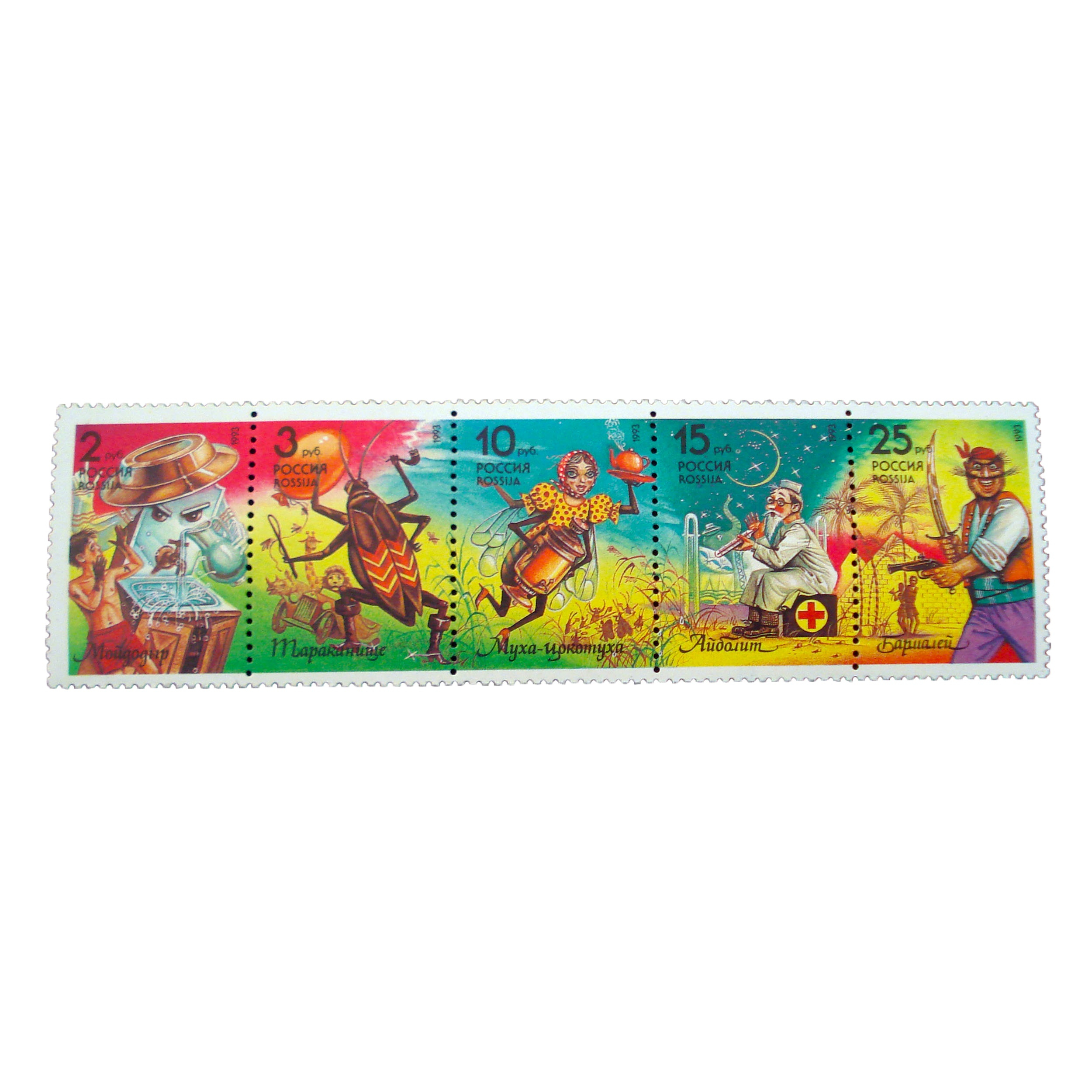 تمبر یادگاری مدل کارتونی کد aa-338 مجموعه 5 عددی