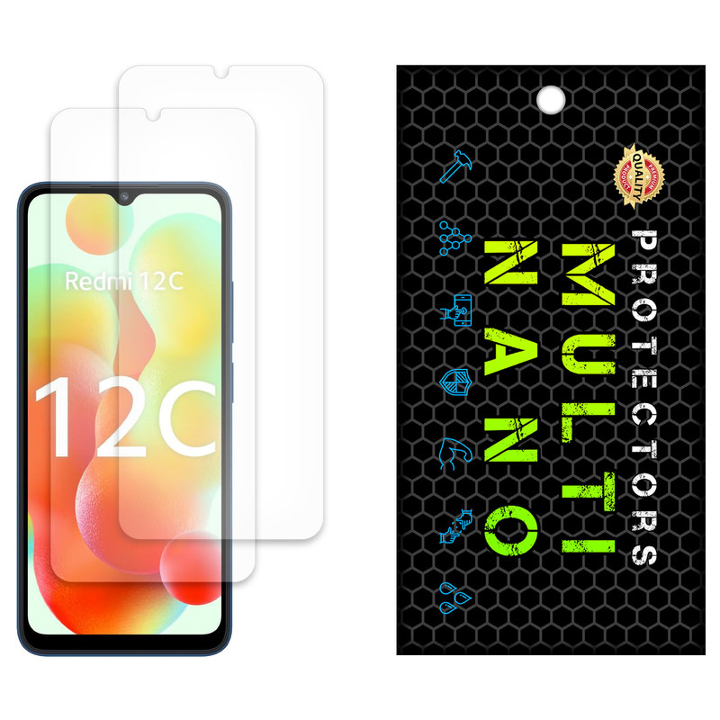 محافظ صفحه نمایش آنتی رفلکس مولتی نانو مدل X-S2M مناسب برای گوشی موبایل  شیائومی Redmi 12C بسته دو عددی