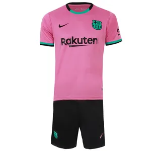 ست تی شرت و شلوارک ورزشی مردانه طرح بارسلونا مدل 2021 کد 3rd