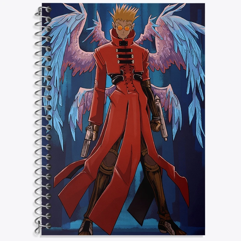 دفتر زبان 50 برگ خندالو مدل سه خط طرح وش انیمه تریگان (Trigun) کد 36238