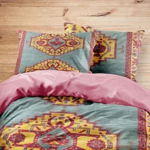 سرویس روتختی مدوپد طرح قالیچه بیجار مدرن کشکولی مدل C-bijar-M27 یک نفره 4 تکه