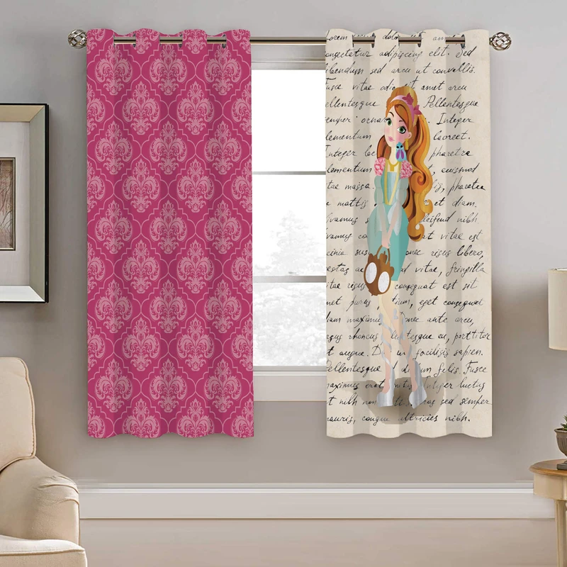 پرده نیروانا طرح دختر  مدل هازان کد 8410 سایز 140×200 سانتی متر