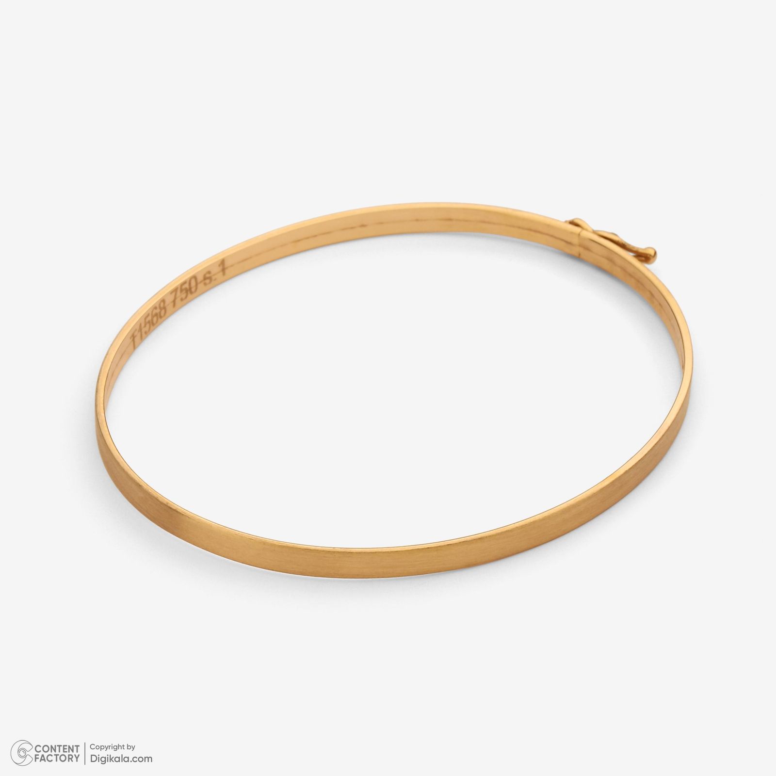 دستبند النگویی طلا 18 عیار زنانه حافا گلد مدل bn012 -  - 6