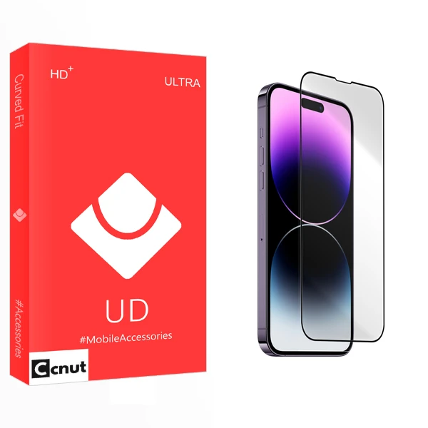 محافظ صفحه نمایش شیشه ای کوکونات مدل UD ریگلس مناسب برای گوشی موبایل اپل iPhone 14 Pro