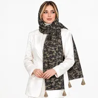 شال زنانه نخی طرح انتزاعی مدل E600
