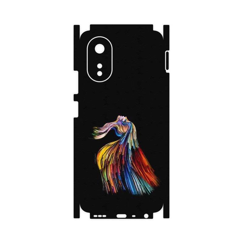 برچسب پوششی ماهوت مدل Rainbow Hair Digital Art-FullSkin مناسب برای گوشی موبایل اپو A38