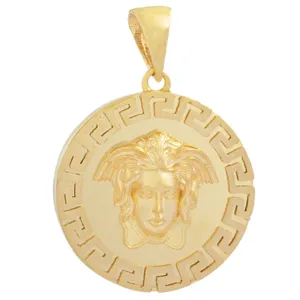 آویز گردنبند طلا 18 عیار زنانه طلای مستجابی مدل رومی کد 75