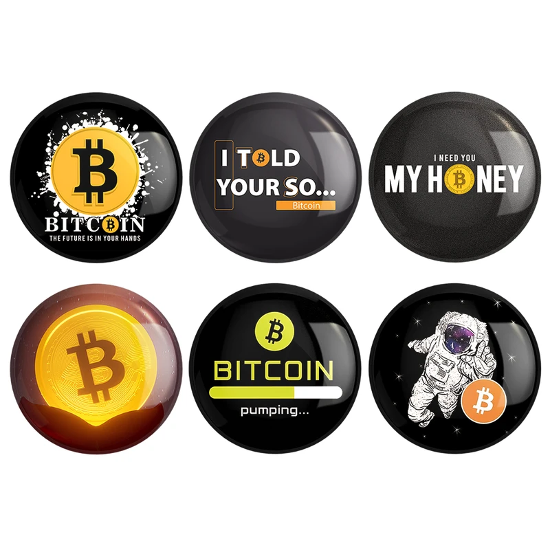 مگنت خندالو طرح ارز دیجیتال بیت کوین Bitcoin کد 409A مجموعه 6 عددی