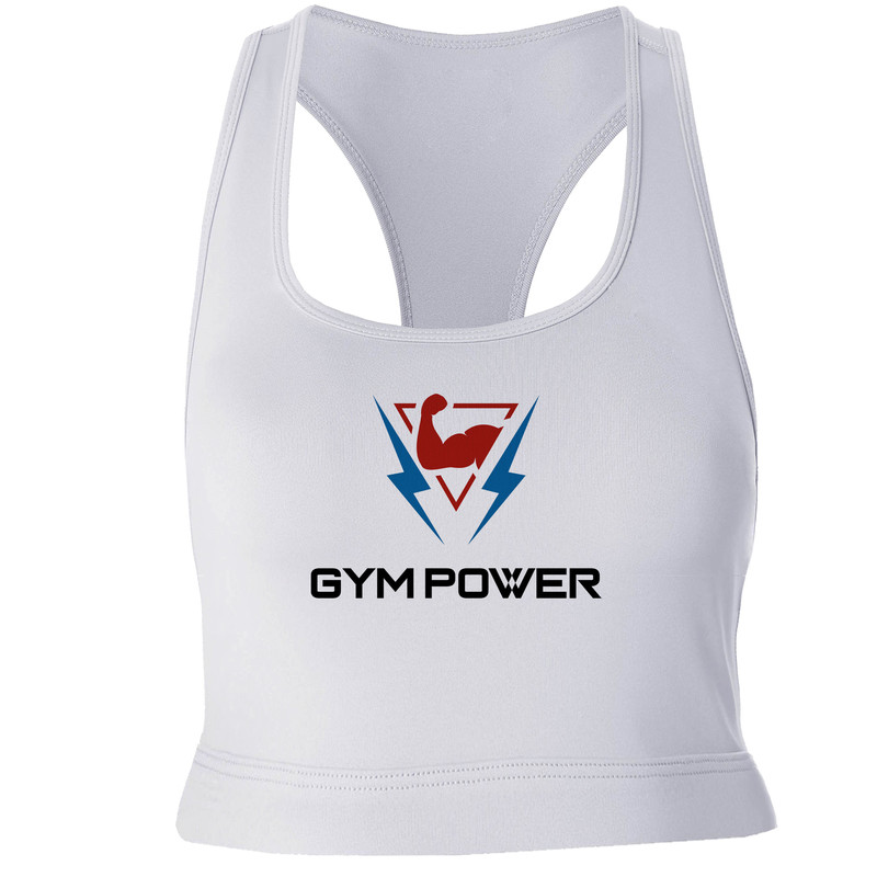 نیم تنه ورزشی زنانه مدل GYM POWER کد P037 رنگ سفید