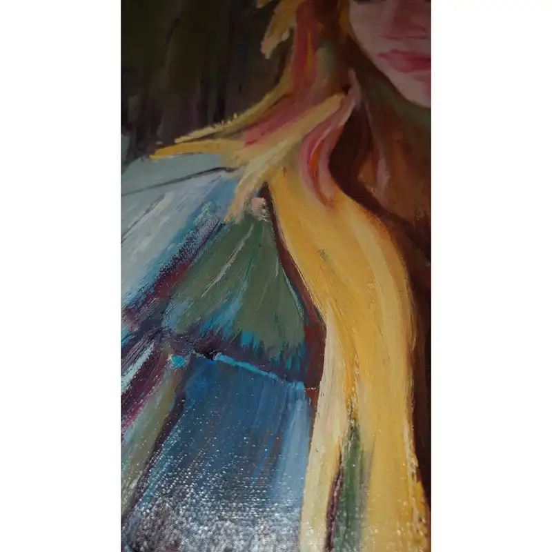 تابلو نقاشی رنگ روغن طرح نگاه خیال کد 01