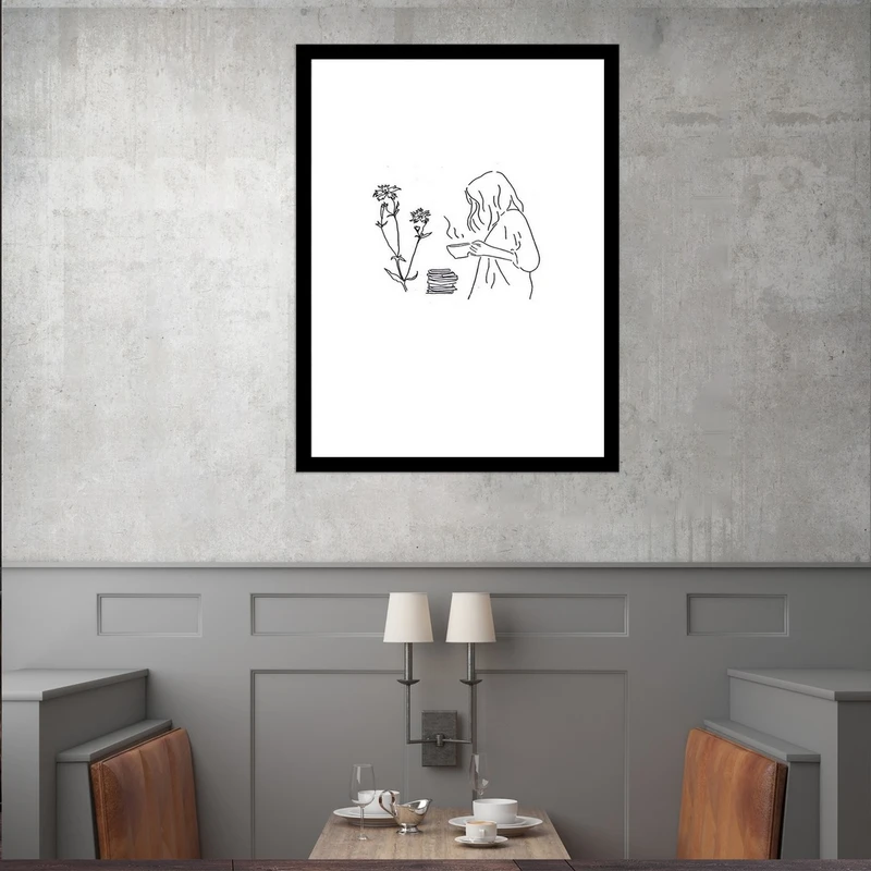 تابلو بکلیت طرح نقاشی مدرن مینیمال مدل قاب شاسی B-S9959