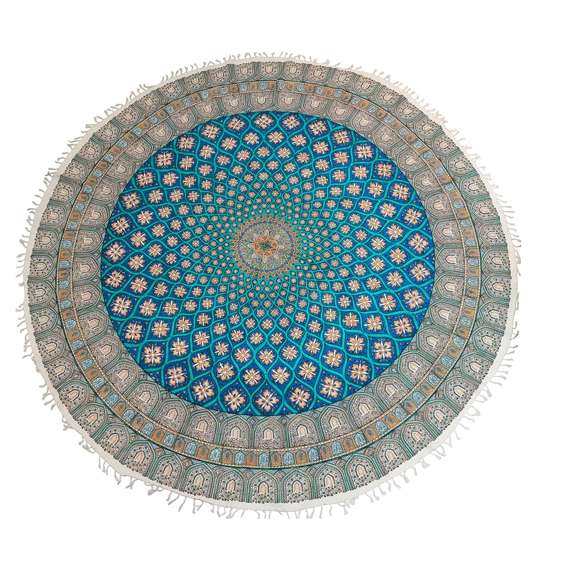 رومیزی قلمکار زابلیان مدل Sq220 طرح زنبق