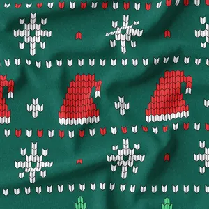 پارچه ملحفه عرض 1.5 متر پارچه باما طرح درخت کاج کد 5012887 رنگ سبز تیره