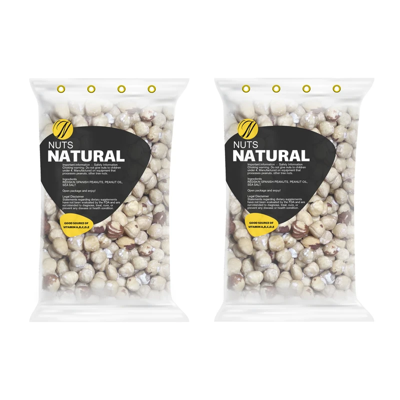 مغز فندق شور نچرال - 1 کیلوگرم بسته 2 عددی