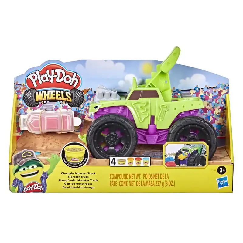 خمیر بازی هاسبرو مدل Play-Doh Chompin Monster Truck کد F1322 مجموعه 7 عددی
