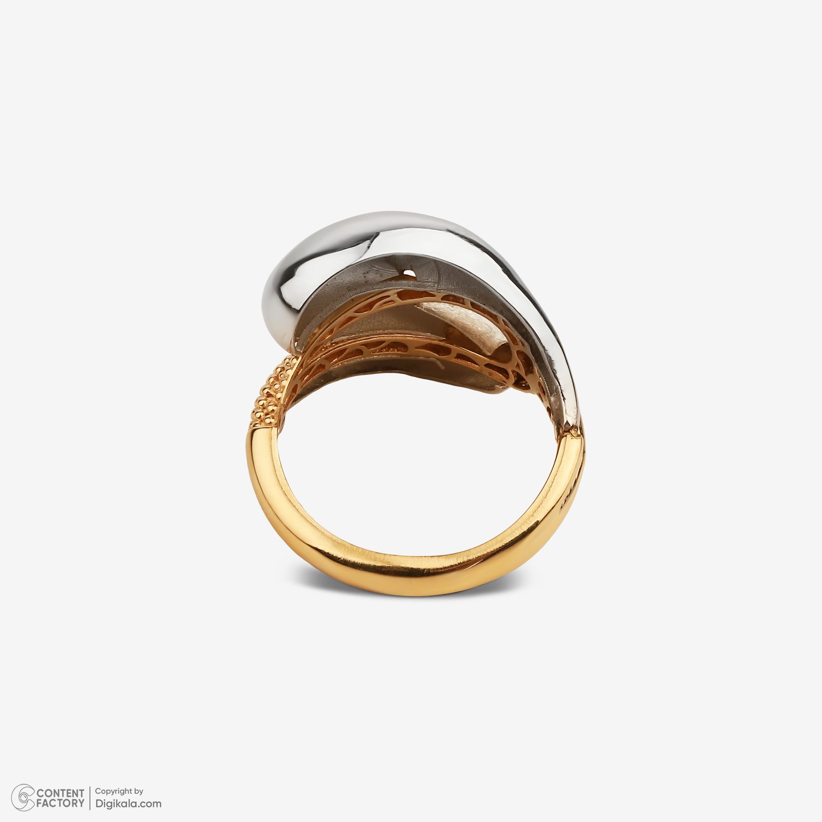 انگشتر طلا کم اجرت 18 عیار زنانه گلدم مدل R344011 سایز 59 -  - 4