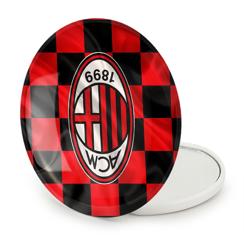 آینه جیبی خندالو طرح باشگاه آث میلان A.C. Milan مدل تاشو کد 2029