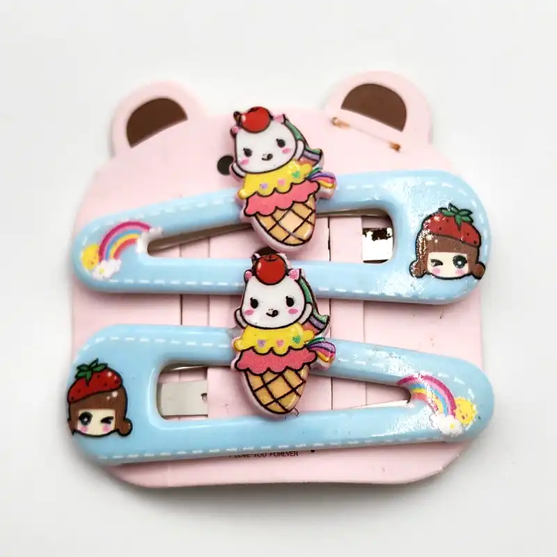 گیره مو دخترانه مدل یونیکورن کد SNG287-9 بسته 2 عددی