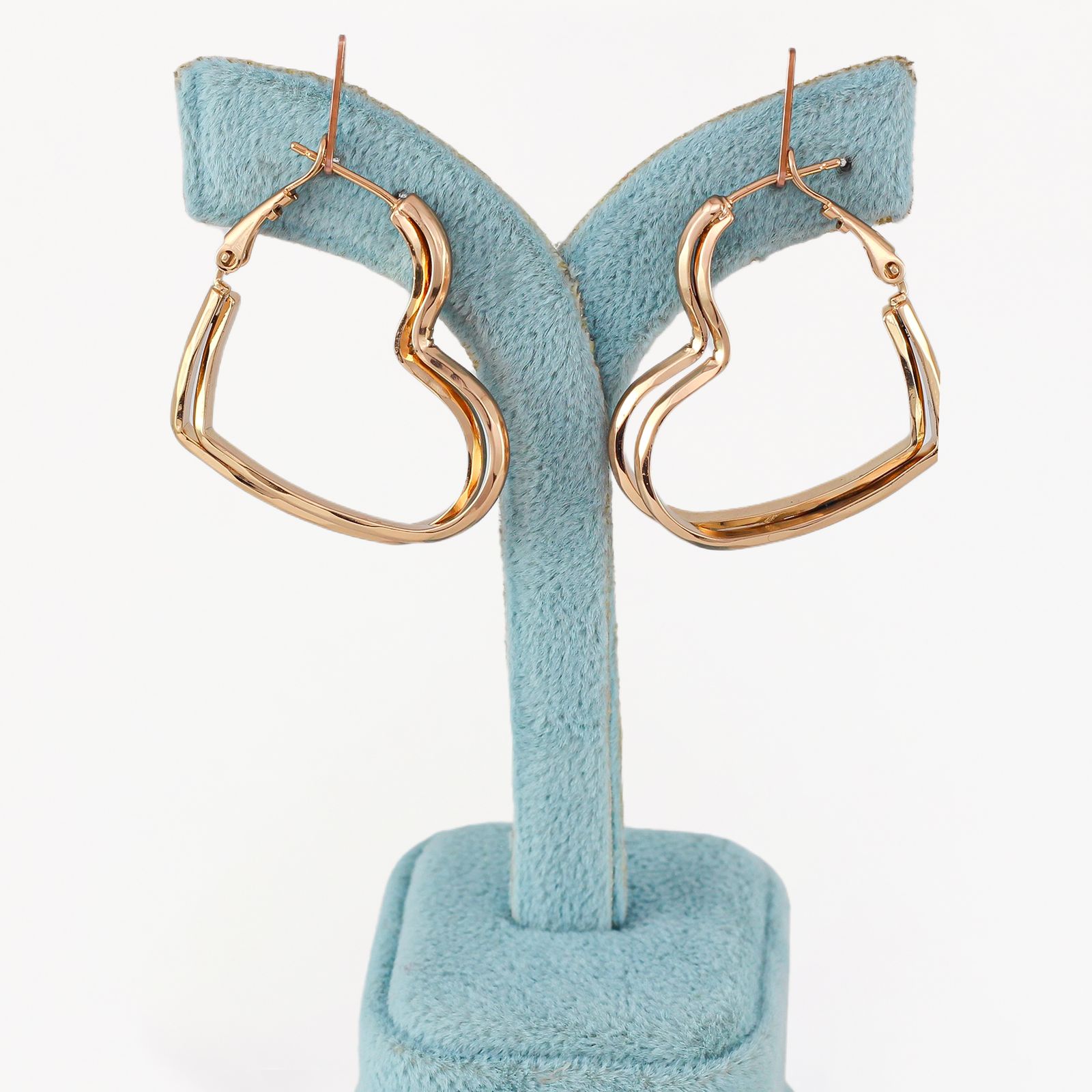 گوشواره زنانه ژوپینگ مدل قلب کد AAC1058 -  - 5