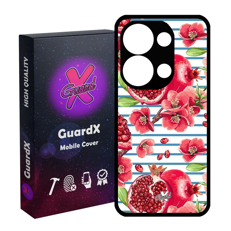 کاور گارد ایکس طرح انار مدل Glass10396 مناسب برای گوشی موبایل شیائومی Redmi Note 13 Pro 4G / Poco M6 Pro 4G