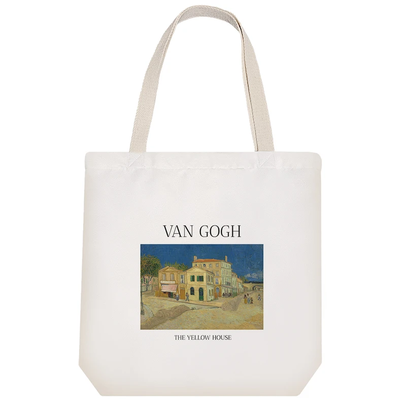 ساک خرید خندالو مدل خانه زرد ونسان ونگوگ کد H2014