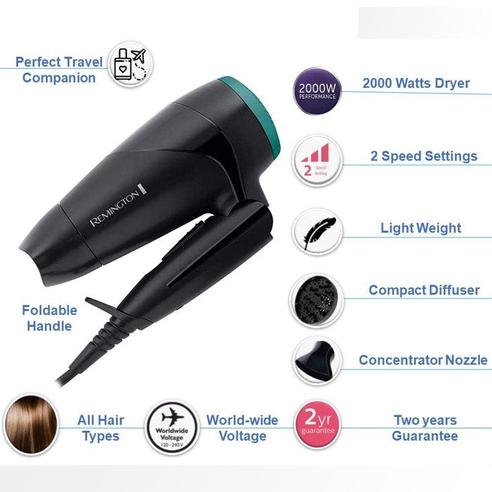 سشوار مسافرتی رمینگتون مدل D1500 E51 -  - 9