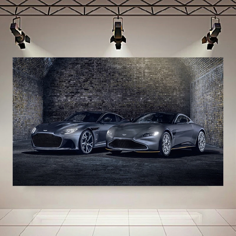 تابلو بوم طرح ماشین استون مارتین مدل Aston Martin DBS Superleggera 007 Edition & Aston Martin Vantage 007 Edition کد AR31004