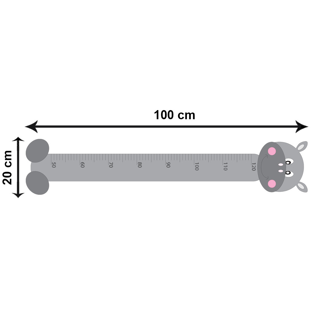 استیکر اندازه گیری کودک باروچین مدل اسب آبی کد 347