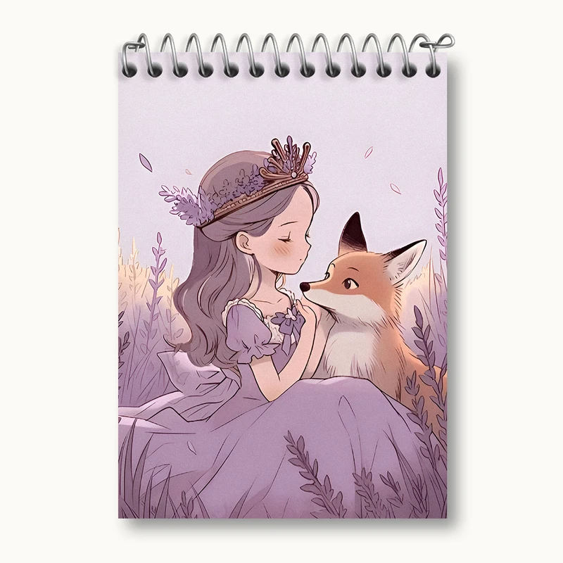 دفتر یادداشت 50 برگ خندالو طرح دختر و روباه کد N3138