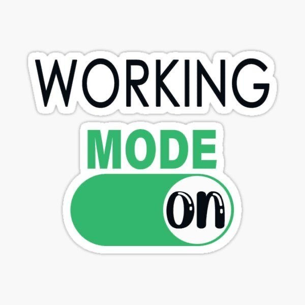 استیکر لپ تاپ و موبایل طرح working کد 10114