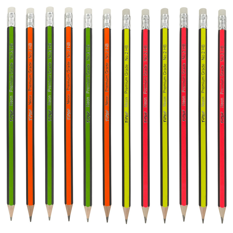 مداد مشکی تیپ تاپ مدل پاکن دار بسته 12 عددی