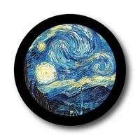 تابلو مدل دایره ای طرح شب پر ستاره ونگوگ  کد 185 