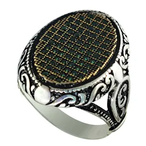 انگشتر نقره مردانه ملک زیور مدل ترک کد 294