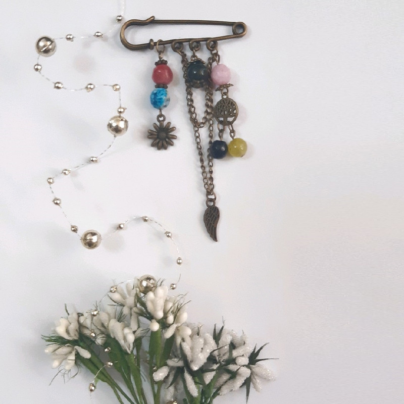 سنجاق سینه دخترانه مدل درخت پرواز کد 1522