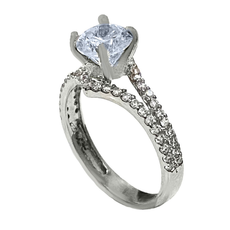 انگشتر نقره زنانه مدل جواهری سولیتر JW5065 انگشتر نقره زنانه مدل جواهری سولیتر JW5065