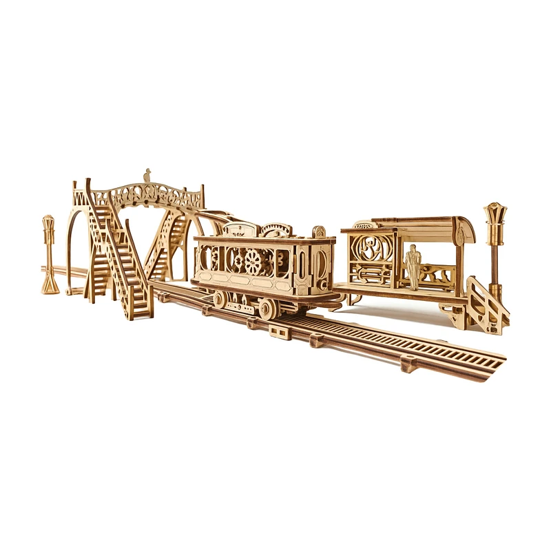 ساختنی 134 تکه مدل ماکت چوبی ترن برقی کد M220 مجموعه 5 عددی