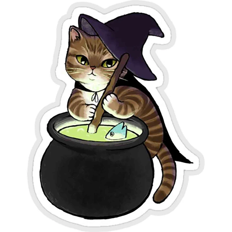 استیکر لپ تاپ طرح olaphe the witch tabby cat کد ST1354