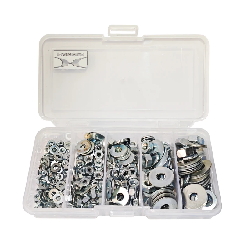 واشر و مهره هامر مدل M3-M4-M5-M6-M8 بسته 345 عددی