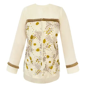 مانتو زنانه مدل لینن سوزندوزی بانونه