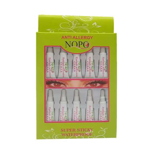 چسب مژه مصنوعی نوپو مدل CLEAR وزن 1 گرم مجموعه 10 عددی