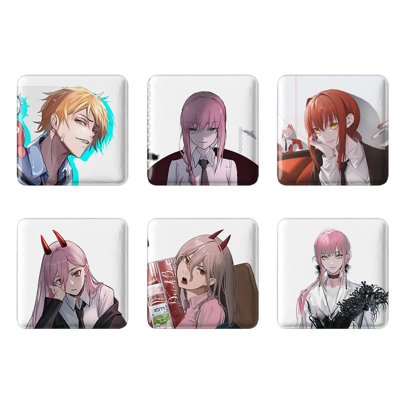 مگنت خندالو طرح انیمه مرد اره ای Chainsaw Man کد 1364B مجموعه 6 عددی