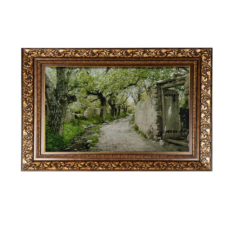 تابلو فرش دستبافت طرح کوچه باغ هفت درخت مدل 104